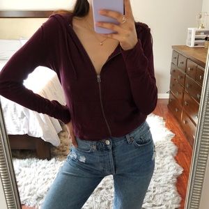 Maroon Lightweight Athletic Jacket